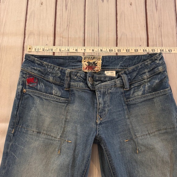 Parasuco Denim Legend Flare Jeans Blue Medium Wash Low Rise Made in Canada 31x31 - Picture 6 of 13